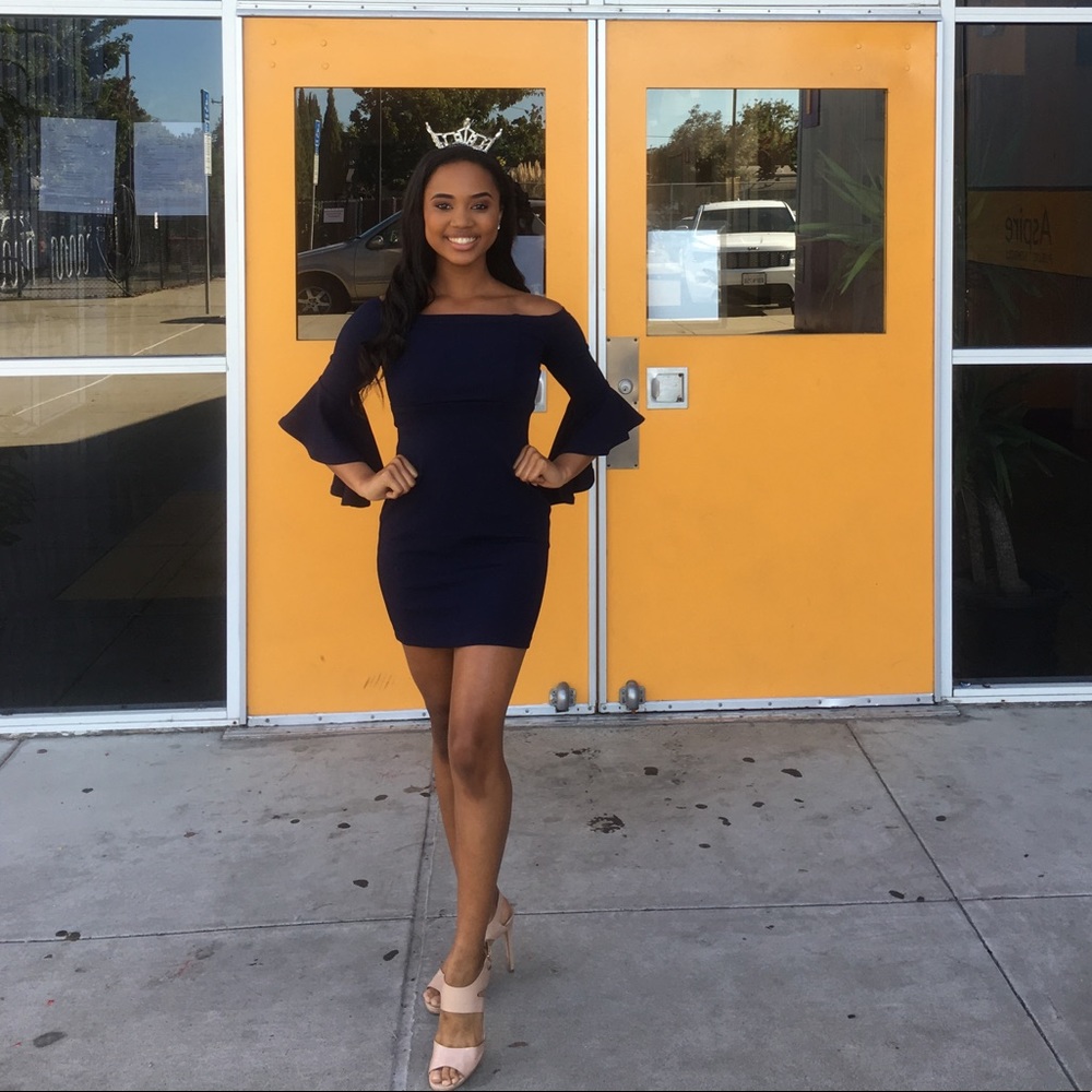 Blue interview dress